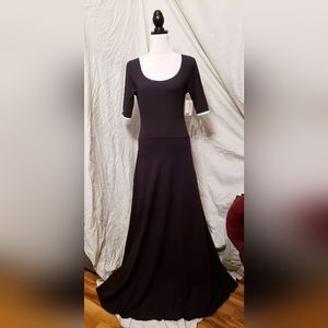 LuLaRoe Ana Dress - Black with Mint Piping